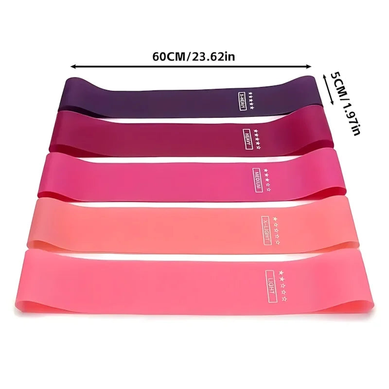 5 Piece Exercise Resistance Bands, Strength Training