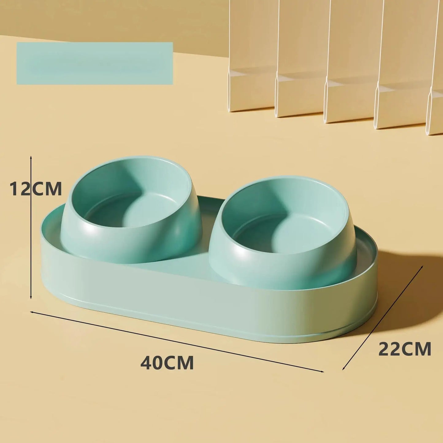 Non-Slip Pet Cat/Dog Double Bowl Stainless Steel Food and Water