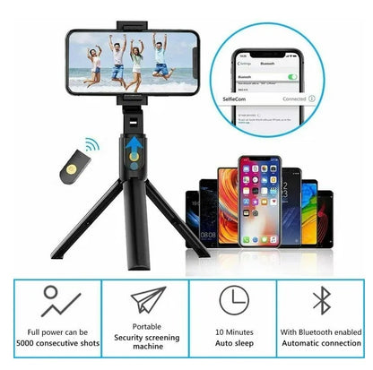 Selfie Stick Tripod with Bluetooth Remote