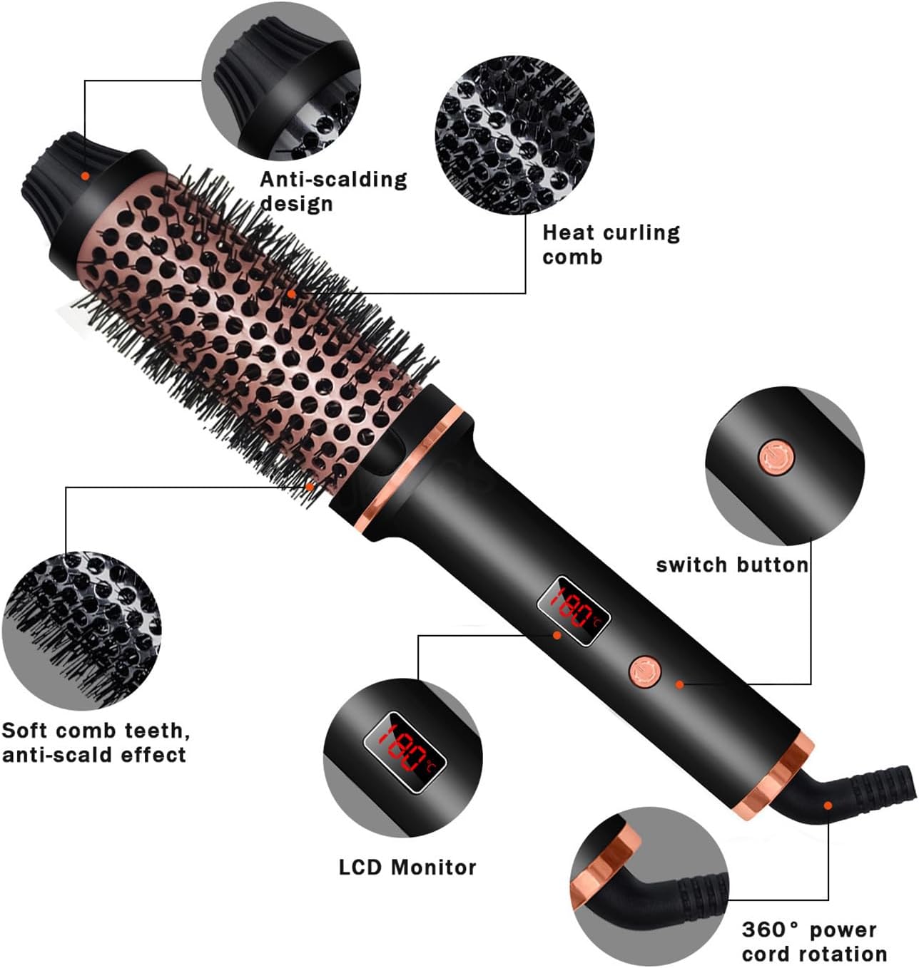 Thermal Brush Curling Iron