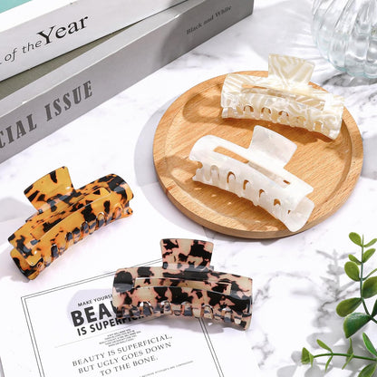 4 Pack Tortoise Hair Claw Clips