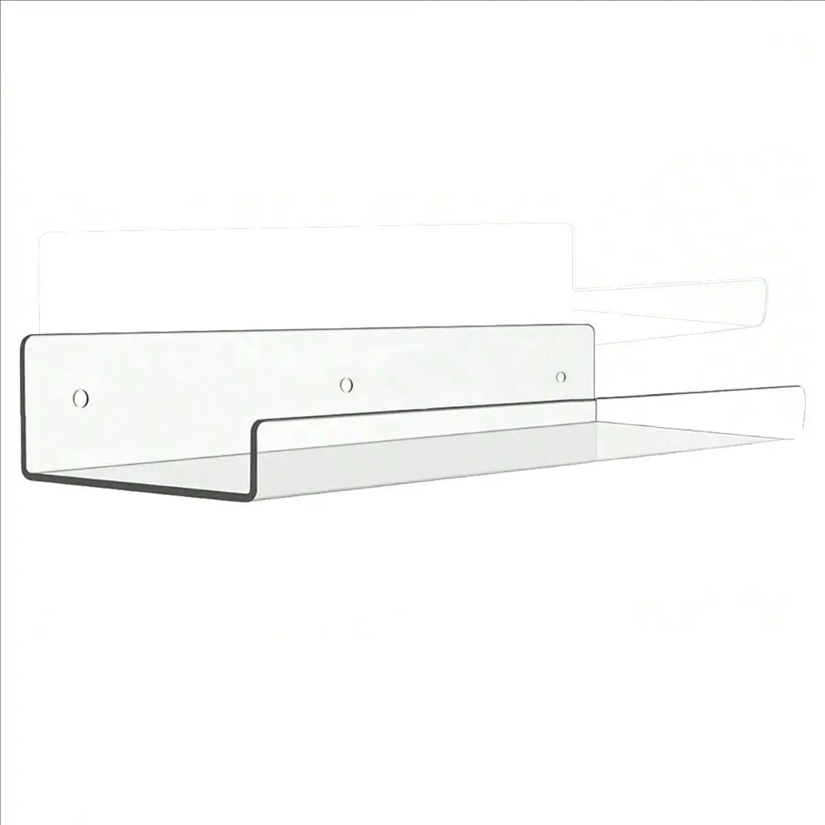 Clear Acrylic Shelves, Wall Mounted Storage Bathroom