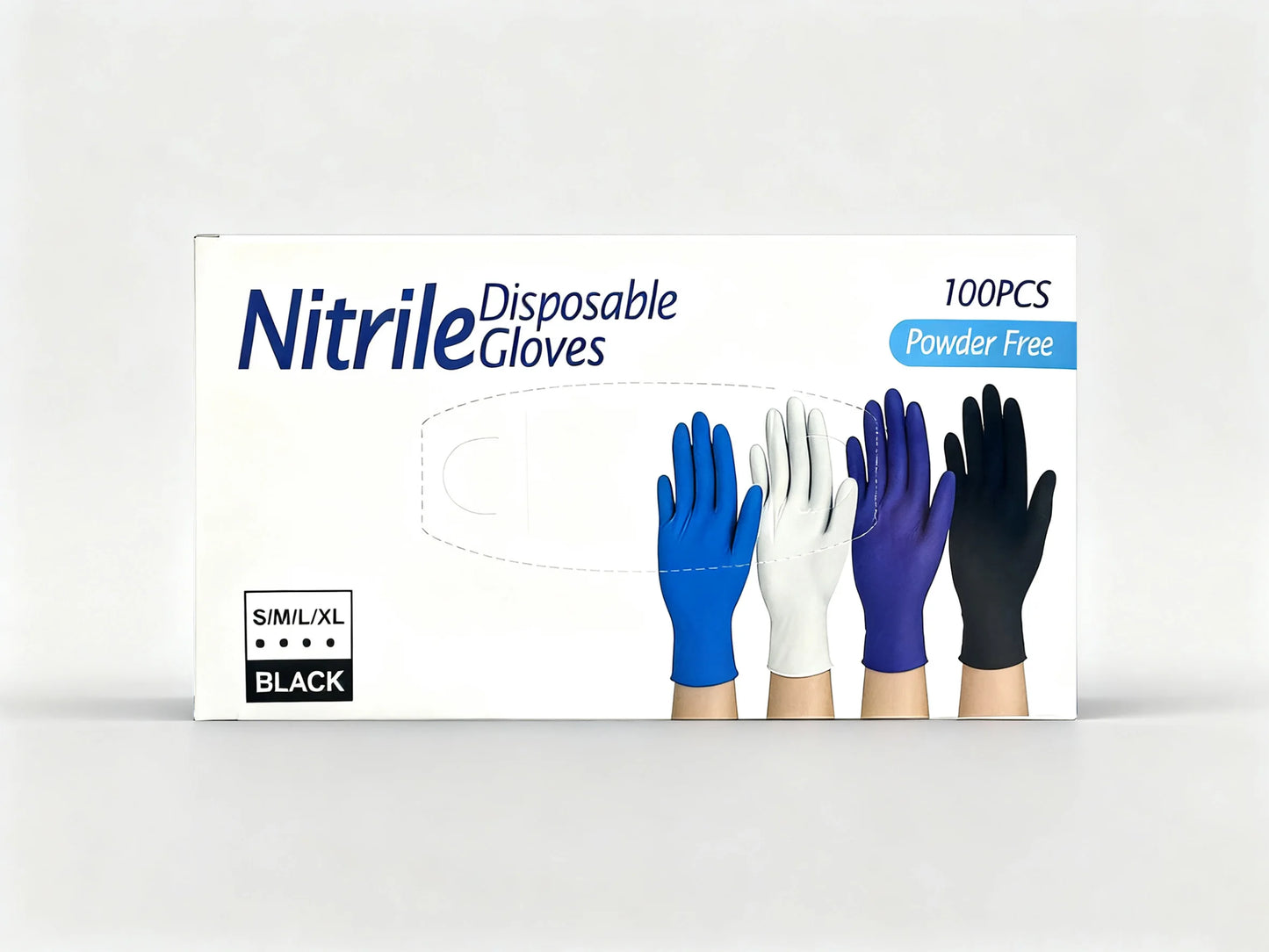 100 Pcs Pink Nitrile Gloves