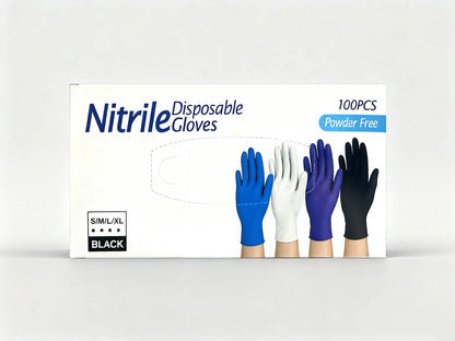 100 Pcs Pink Nitrile Gloves
