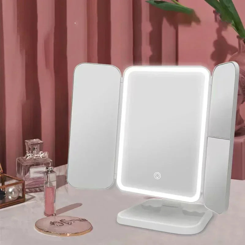 LED Makeup Mirror Trifold