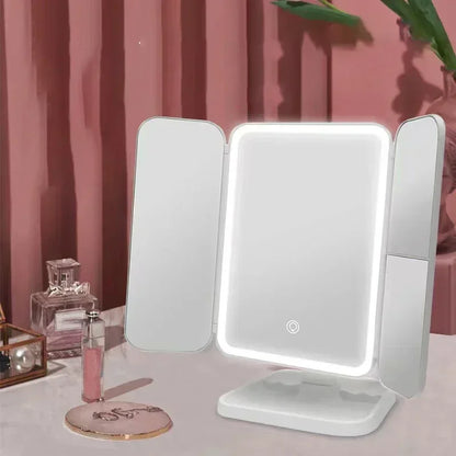 LED Makeup Mirror Trifold