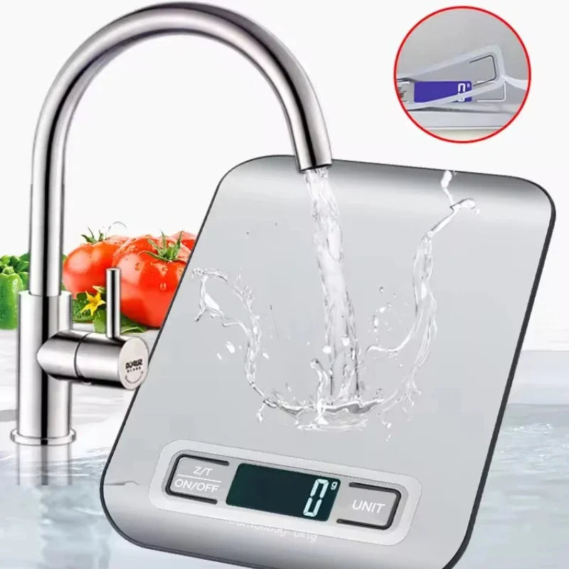 Stainless Steel Digital Kitchen Scale LED Display