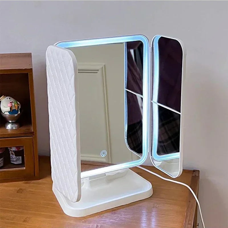 LED Makeup Mirror Trifold