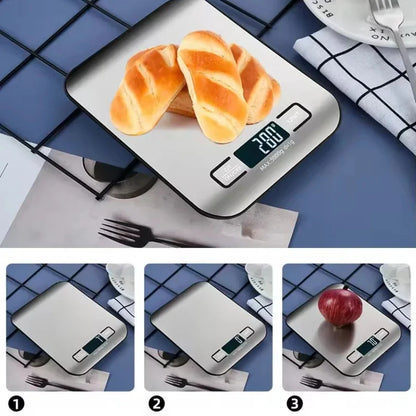 Stainless Steel Digital Kitchen Scale LED Display