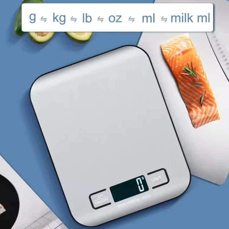 Stainless Steel Digital Kitchen Scale LED Display