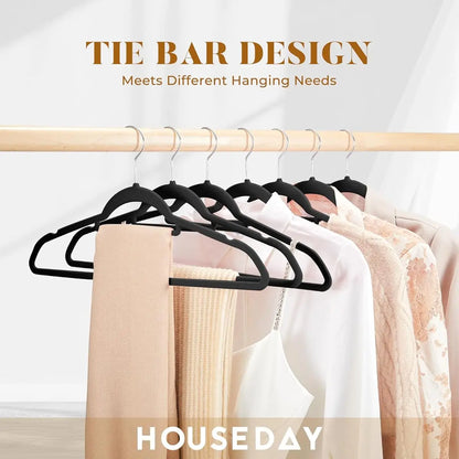 Premium Velvet Hangers 10/20 Pieces, Non-Slip Felted Hangers, Space saving, Heavy-Duty Hangers.
