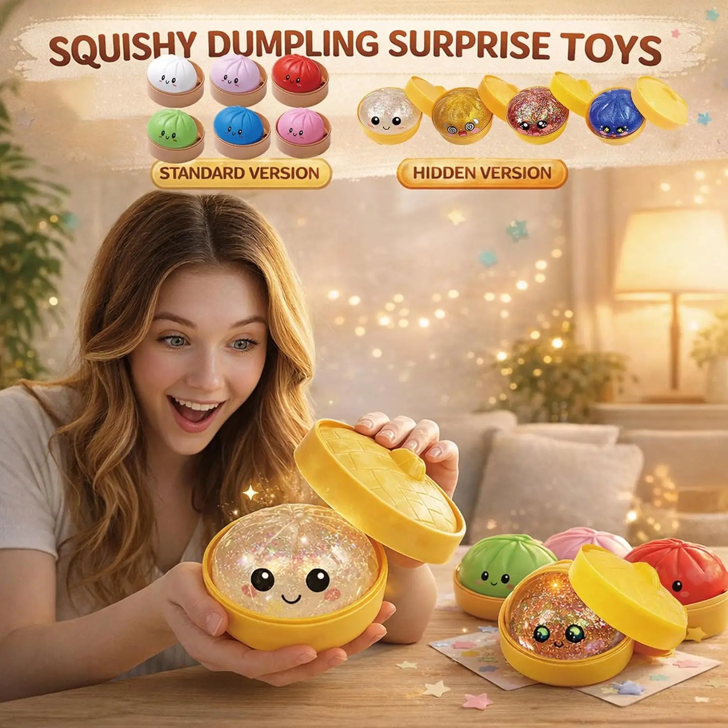 Large Dumpling Stress Ball Squishy