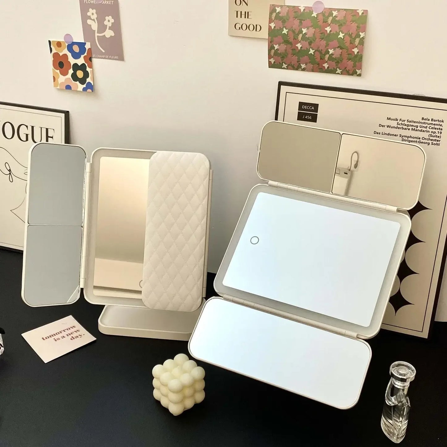 LED Makeup Mirror Trifold