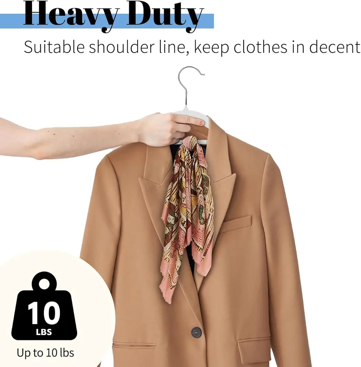 Premium Velvet Hangers 10/20 Pieces, Non-Slip Felted Hangers, Space saving, Heavy-Duty Hangers.