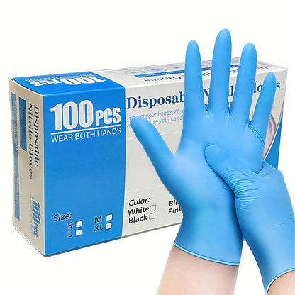 100 Pcs Pink Nitrile Gloves