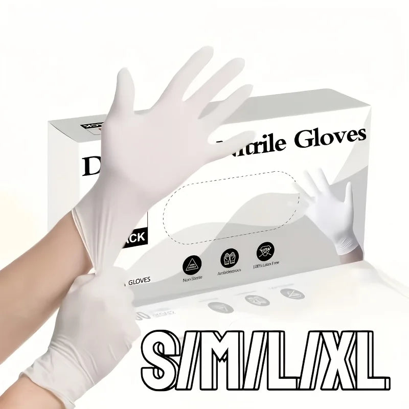 100 Pcs Pink Nitrile Gloves
