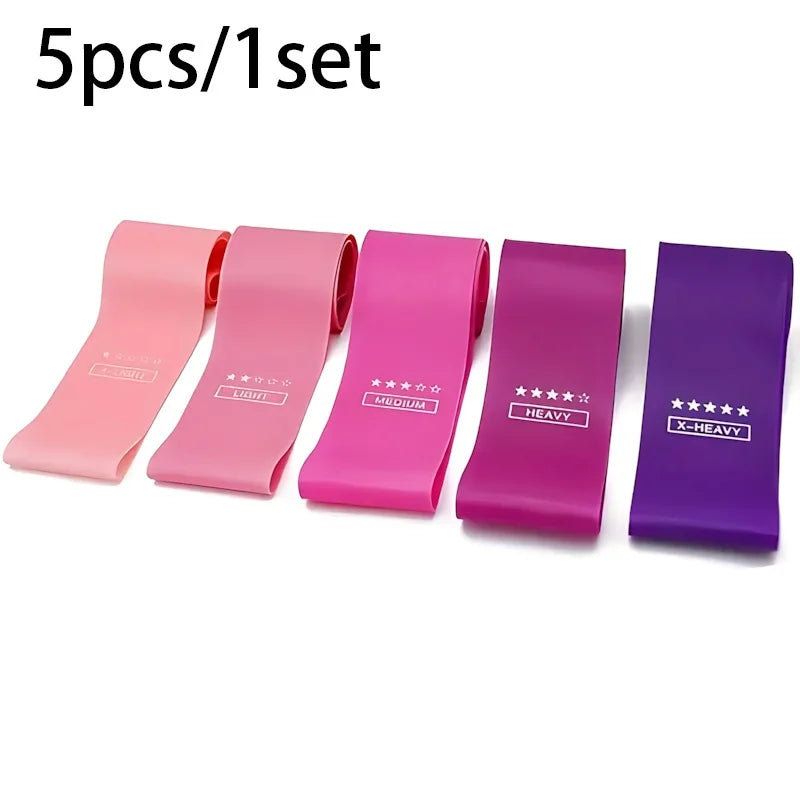 5 Piece Exercise Resistance Bands, Strength Training