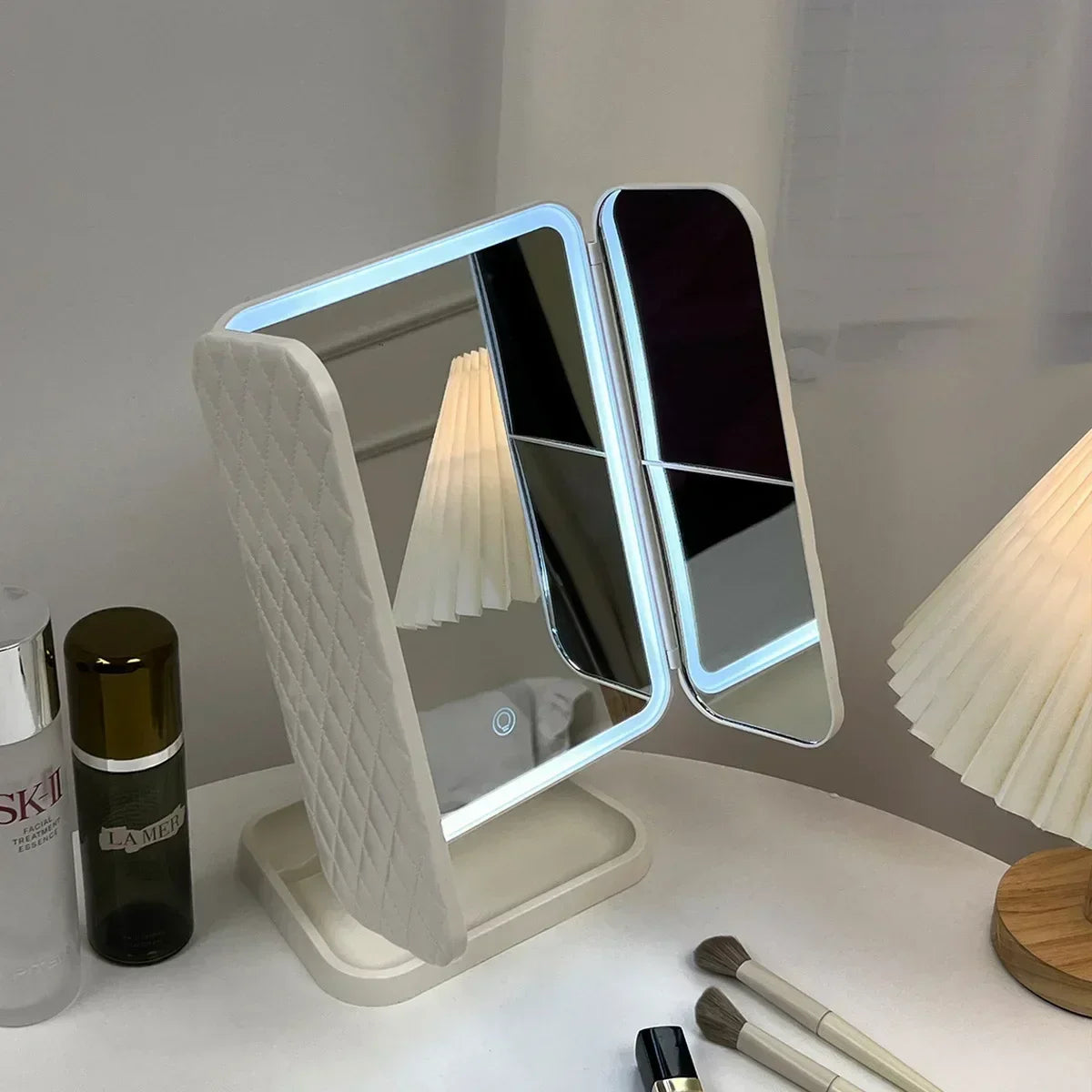 LED Makeup Mirror Trifold