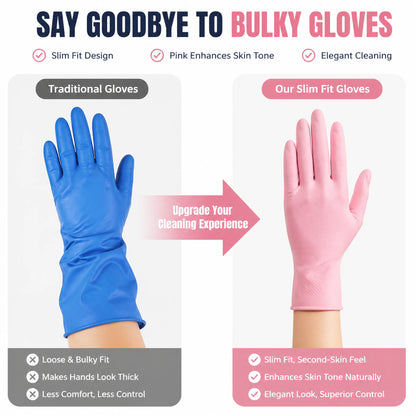 100 Pcs Pink Nitrile Gloves