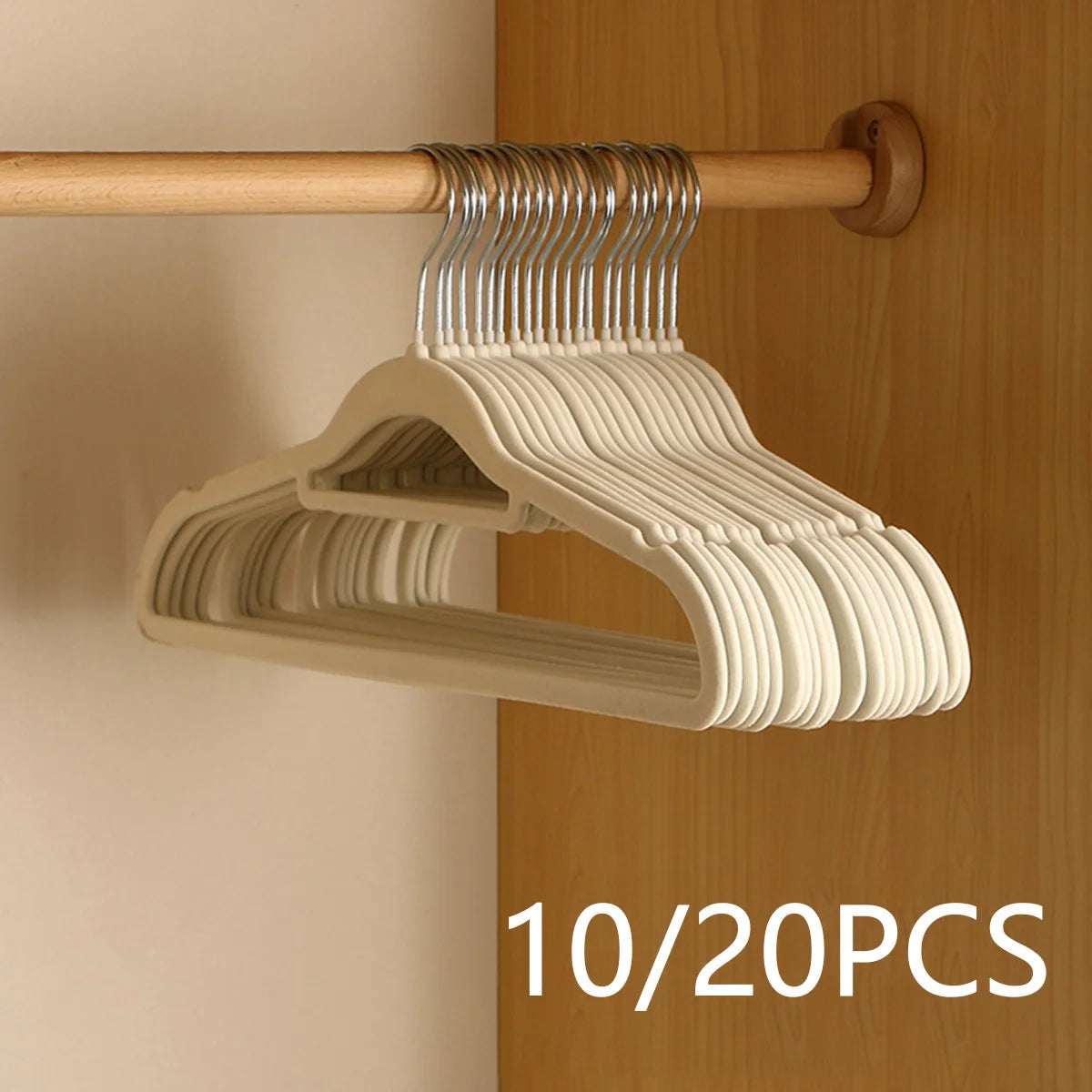 Premium Velvet Hangers 10/20 Pieces, Non-Slip Felted Hangers, Space saving, Heavy-Duty Hangers.