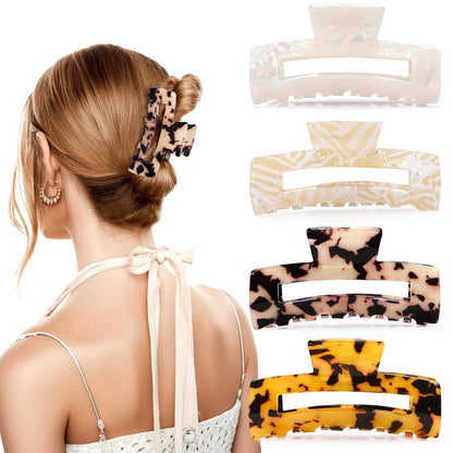 4 Pack Tortoise Hair Claw Clips